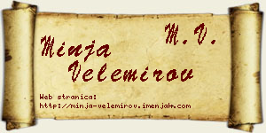 Minja Velemirov vizit kartica